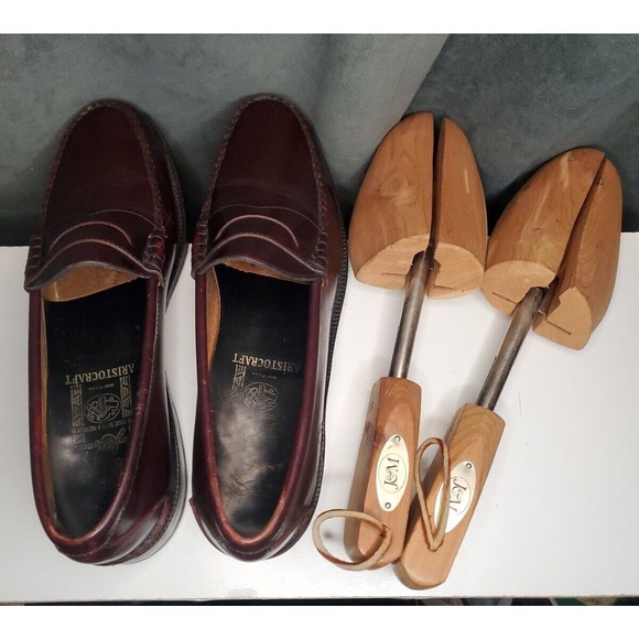 Johnston & Murphy Aristocraft USA Made Cordovan Leather Penny Loafer US 12 A - Picture 8 of 14